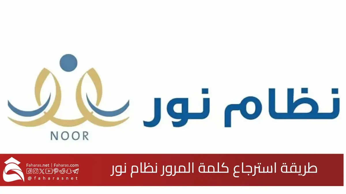 "هل نسيت كلمة السر".. طريقة استرجاع كلمة المرور نظام نور 1446 5 “هل نسيت كلمة السر”.. طريقة استرجاع كلمة المرور نظام نور 1446
