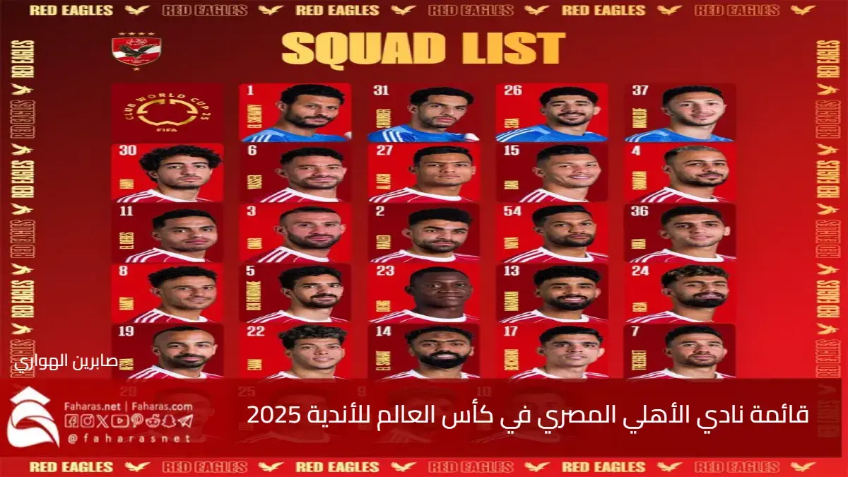 عودة تريزيجيه .. قائمة نادي الأهلي المصري في كأس العالم للأندية 2025 5 عودة تريزيجيه .. قائمة نادي الأهلي المصري في كأس العالم للأندية 2025